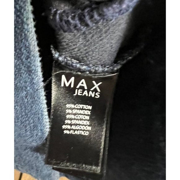 Max Jeans women's blue pullover dress size M denim look, short sleeve - Picture 9 of 9
